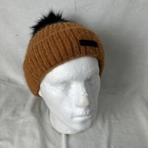 Columbia Unisex Fleece Lined Beanie Knit Hat Adult OS One Size Black Logo Warm